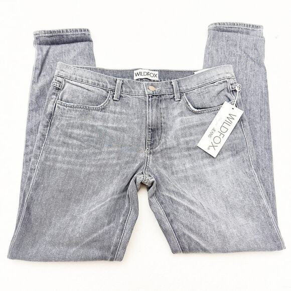 Wildfox The Marianne Mid Rise Skinny Mystic Charcoal Gray Denim Jean Size 30 NWT - Picture 4 of 8